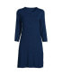 Women's Pointelle Rib 3/4 Sleeve Knee Length Nightgown