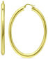 Фото #1 товара Серьги Giani Bernini Oval Polished Hoop Gold-Plated