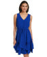 ფოტო #3 პროდუქტის Women's V-Neck Sleeveless A-Line Dress