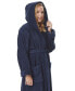 ფოტო #1 პროდუქტის Women's Hooded Full Length GOTS Certified Organic Turkish Cotton Bathrobe