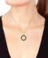 ფოტო #2 პროდუქტის EFFY® Sapphire (3/4 ct. t.w) & Diamond (1/3 ct. t.w.) Circle 18" Pendant Necklace in 14k Gold