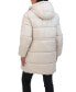 ფოტო #4 პროდუქტის Women's 3/4 Cozy Lined Hooded Puffer Coat With Drawstring Waist