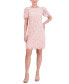 Women's Short-Sleeve Lace Sheath Dress