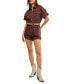 ფოტო #5 პროდუქტის Women's Marci Cotton Cuffed Shortalls