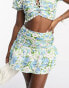 The Frolic tiered mini skirt co-ord in vintage bloom floral Vintage-Blüten, 36 - фото #3