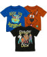 ფოტო #1 პროდუქტის Boys 3 Pack Short Sleeve T-Shirt Toddler|Child Boys