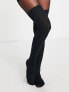 Фото #1 товара ASOS DESIGN mock over the knee tights with bum and tum support in black