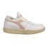 Фото #1 товара Diadora Mi Basket Row Cut Lace Up Mens White Sneakers Casual Shoes 176282-C8984