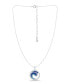 Фото #3 товара Giani Bernini crystal Ocean Waves Circle Pendant Sterling Silver Necklace