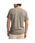 Men's Linen Short Sleeve Pocket Crew Neck Tee Shirt