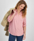 Фото #1 товара Women's Button-Down Knit Shirt, Created for Macy's