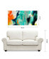 Tidal Abstract 1 and 2 Frameless Free Floating Tempered Glass Panel Graphic Wall Art, 48" x 24" x 0.2"