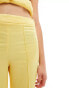 Mango linen mix co-ord tailored trousers in yellow