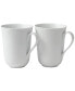 White Fluted Mugs, Set of 2