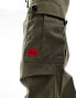 HUGO Red – Garlo – Cargohose in Khaki-Grün