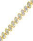 ფოტო #3 პროდუქტის Diamond Two-Stone Link Bracelet (2 ct. t.w.) in 10k Gold