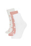 Фото #1 товара Kadın 3'lü Pamuklu Soket Çorap