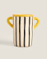 Ceramic vase with lines