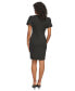 Фото #2 товара Petite Puff-Sleeve Side-Ruched Dress