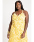 Plus Size Gold Chiffon Maxi Dress
