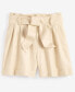 Фото #6 товара Women's Paperbag-Waist Belted Shorts, Created for Macy's