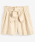 ფოტო #6 პროდუქტის Women's Paperbag-Waist Belted Shorts, Created for Macy's