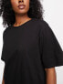 Фото #2 товара ASOS DESIGN mix & match cotton oversized pyjama tee in black