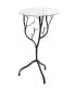 22" Metal Branch with Glass Top Accent Table