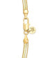 ფოტო #2 პროდუქტის 18k Gold-Plated Stainless Steel Herringbone Chain 17-3/4" Collar Necklace