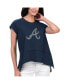 Фото #1 товара Women's Navy Atlanta Braves Cheer Fashion T-shirt