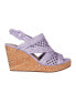 Фото #2 товара Women's Teangi Raffia Slingback Platform Wedge Sandals