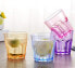 Omada Design Set of Plastic Water Glasses Capacity of 30 Cl. Ideal for Drinks or Long Drinks, Dishwasher Safe, Made in Italy, Stackable, Linea Unglassy, Yellow Colour