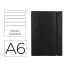 LIDERPAPEL A6 imitation leather notebook 120 sheets 70g/m2 horizontal without margin