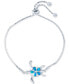 ფოტო #1 პროდუქტის Lab-Created Blue Opal Turtle Bolo Bracelet in Sterling Silver