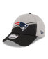 Фото #4 товара Men's Gray, Black New England Patriots 2023 Sideline 9FORTY Adjustable Hat