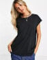 Фото #1 товара Noisy May scoop neck t-shirt in black