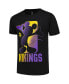 Big Boys Black Minnesota Vikings Disney Cross Fade T-shirt