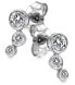 Silver earrings with diamonds Tender DE640