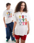 Фото #3 товара Reclaimed Vintage unisex t shirt with football shirt print in white