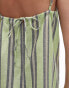 Topshop beach strappy dress in green stripe