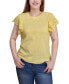 ფოტო #11 პროდუქტის Flutter Sleeve Slub Knit Top