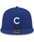 Фото #3 товара Men's Royal Chicago Cubs Logo White 59FIFTY Fitted Hat