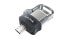 Фото #1 товара USB-флеш накопитель Sandisk Ultra Dual m3.0 - 128 ГБ - USB Type-A / Micro-USB - 3.2 Gen 1 (3.1 Gen 1) - Slide - 5.2 г - Черный - Серебристый - Прозрачный