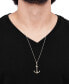 ფოტო #2 პროდუქტის Men's Anchor Pendant Necklace in 10k Gold
