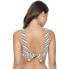 Фото #2 товара PQ Swim Fiona Stripe Halter Bikini Top Tie Closure, Gold Shimmer - Medium