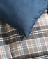 Фото #7 товара Rugged Plaid Micro Suede Reversible 3 Piece Duvet Cover Set, King
