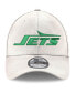 Фото #4 товара Men's White New York Jets Throwback Wordmark Iced Ii 39Thirty Flex Hat