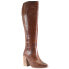 Фото #2 товара Diba True True Do Croc Animal Print Pointed Toe Knee High Womens Brown Dress Bo