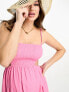 The Frolic Maternity emerald cut out maxi summer dress in pink lemonade