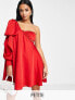 Forever New Petite drape bow shoulder mini dress in red